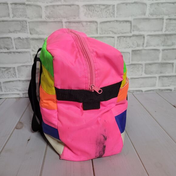 Vintage 80s 90s Hawaii Michael Parks Neon Soft Cooler Bag - Picture 3 of 8